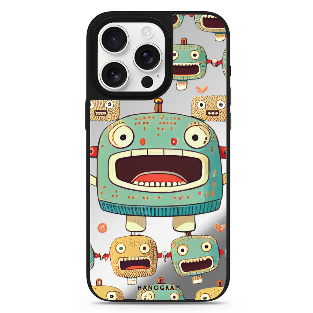 Cute robots 鏡面手機殼