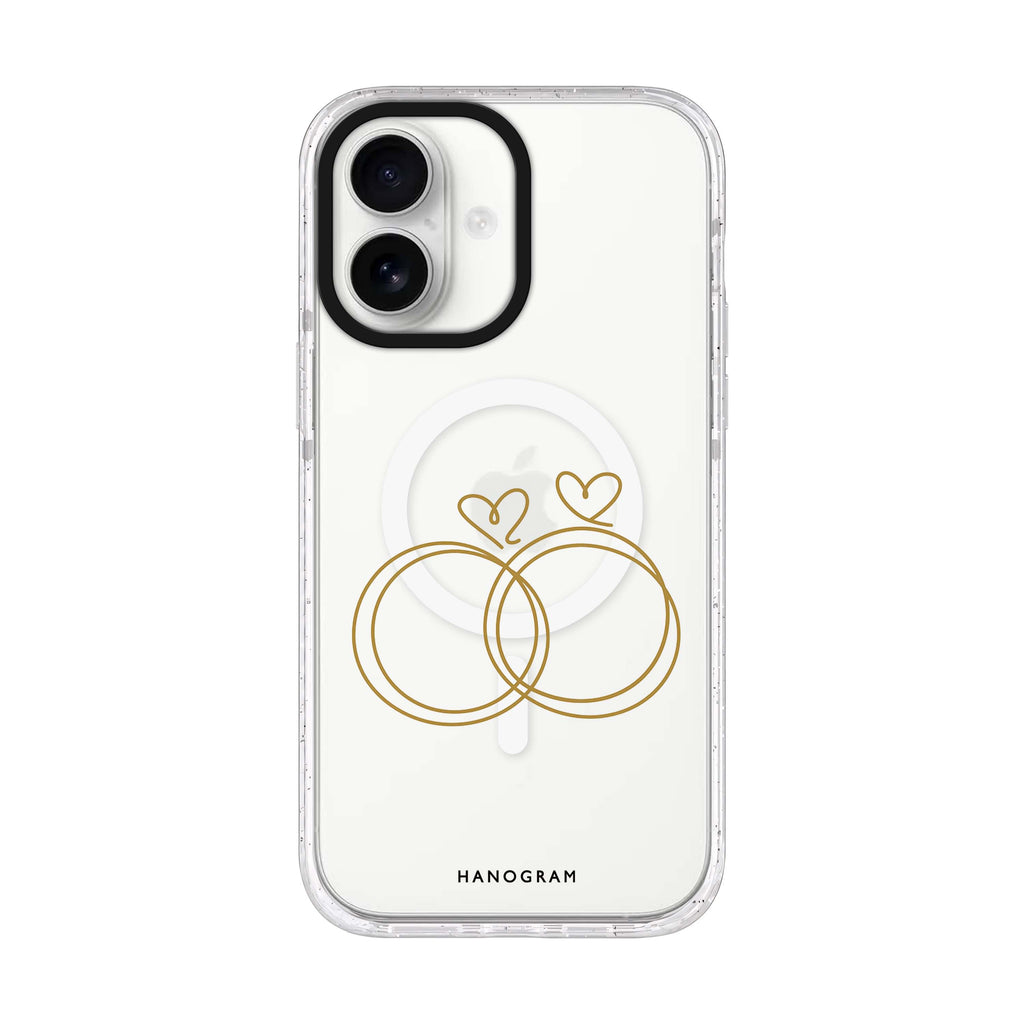 Golden Heartloops 水晶透明保護殼