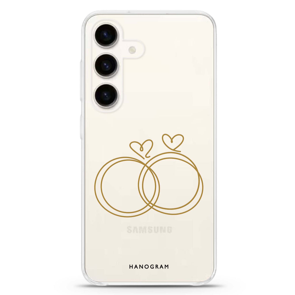 Golden Heartloops Samsung Galaxy 水晶透明保護殼