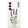 Lavender Palette Samsung Galaxy S26/S25/S24 可加名字水晶透明保護殼正面展示