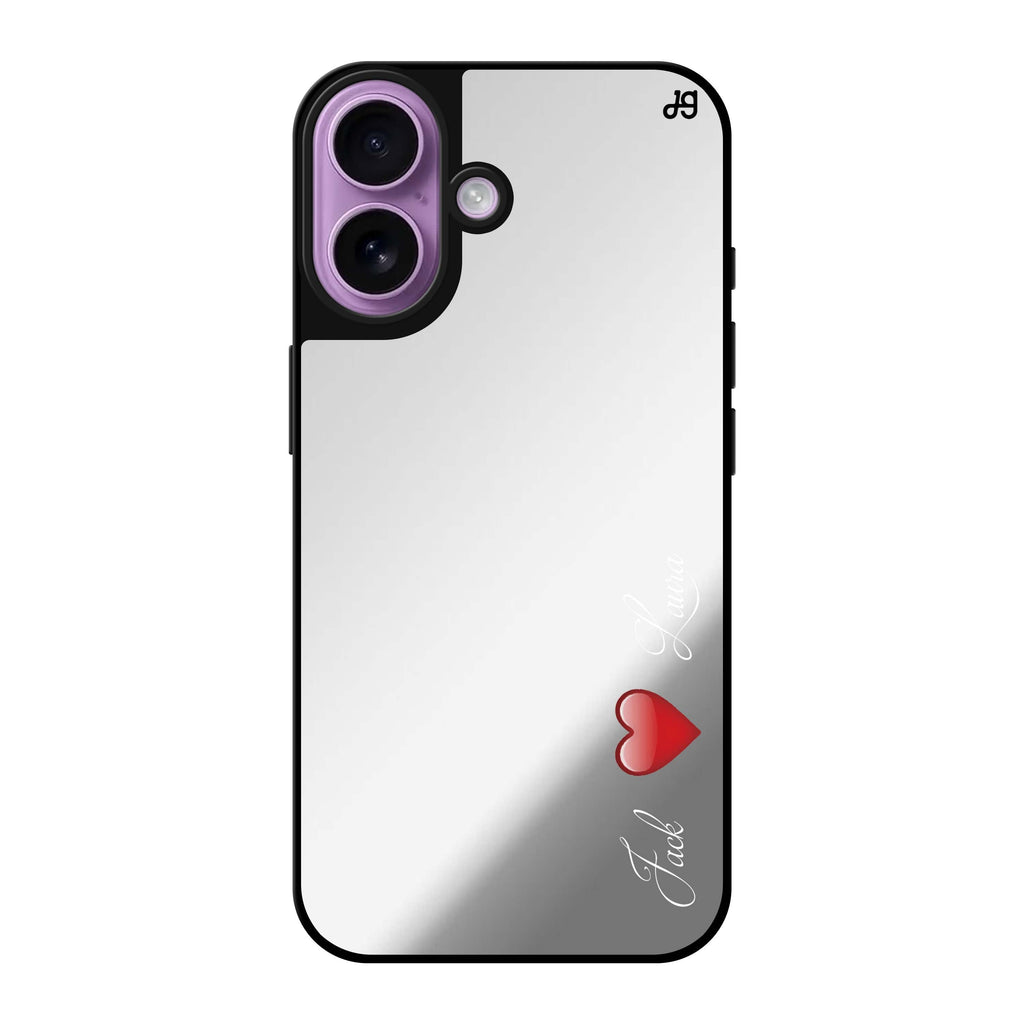 Reflective iPhone 16 Mirror Case –You & Me Design