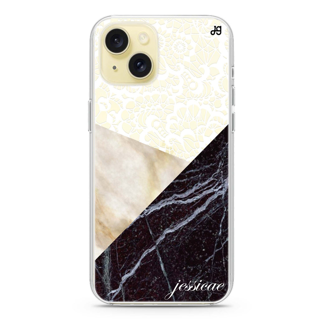 Marble Lace iPhone 15 水晶透明保護殼