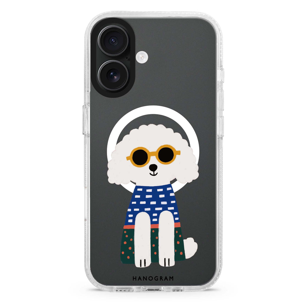 Poodle Peace Vibes Magsafe 兼容水晶透明保護殼