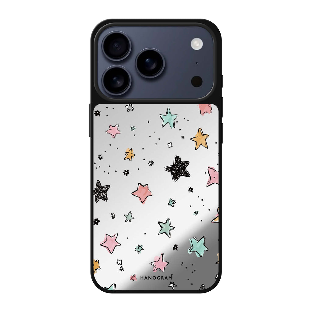 Pastel Sparkle Stars 星星 iPhone 17 Pro Max 鏡面手機殼主圖
