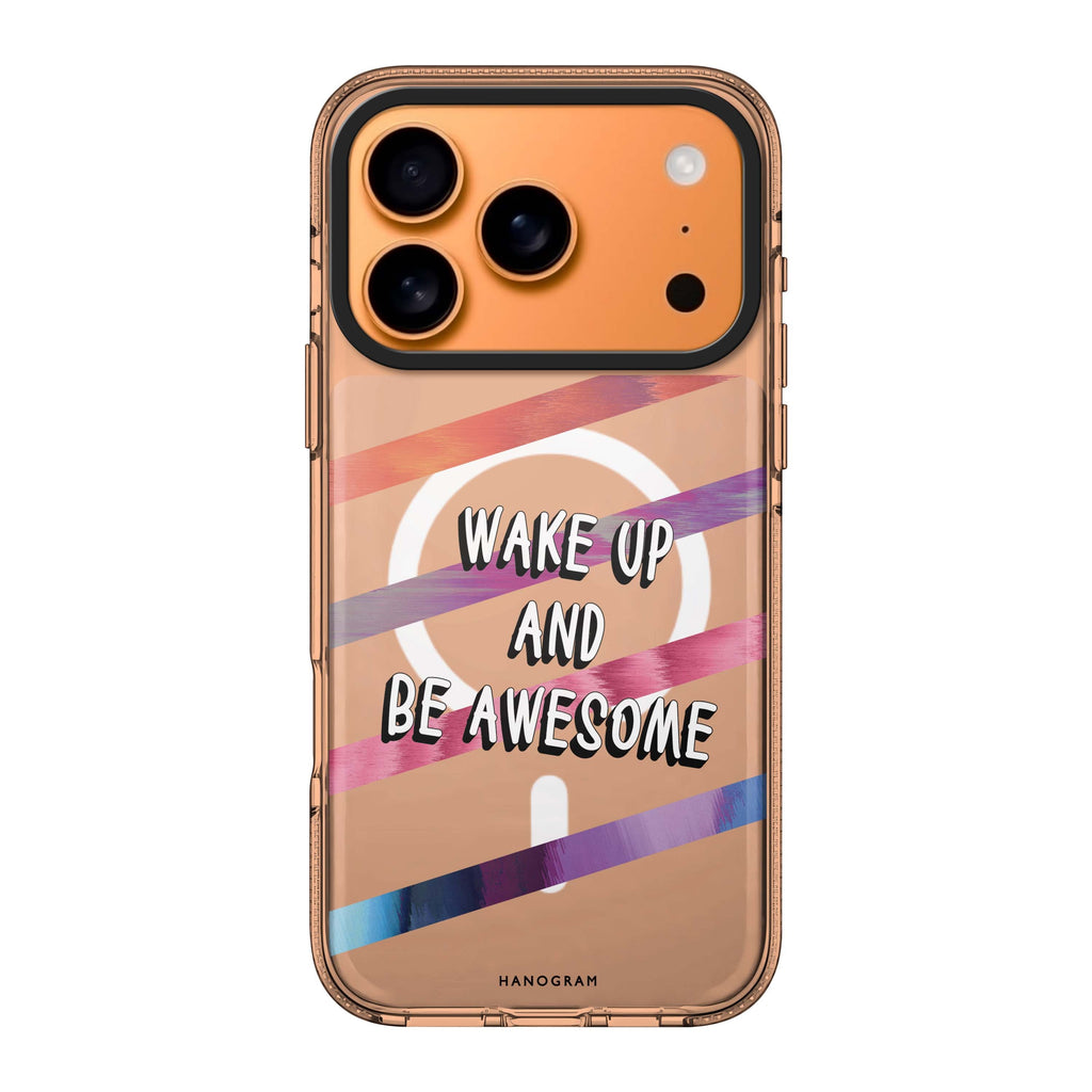 Wake up iPhone 17 Pro Max MagSafe 水晶透明保護殼 文字設計設計 圖1