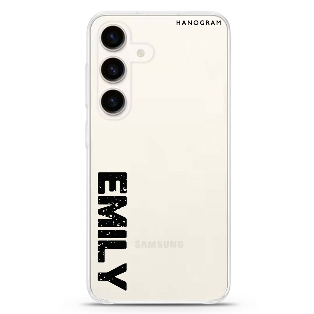 Make It Simple Samsung Galaxy S26/S25/S24 可加名字水晶透明保護殼正面展示