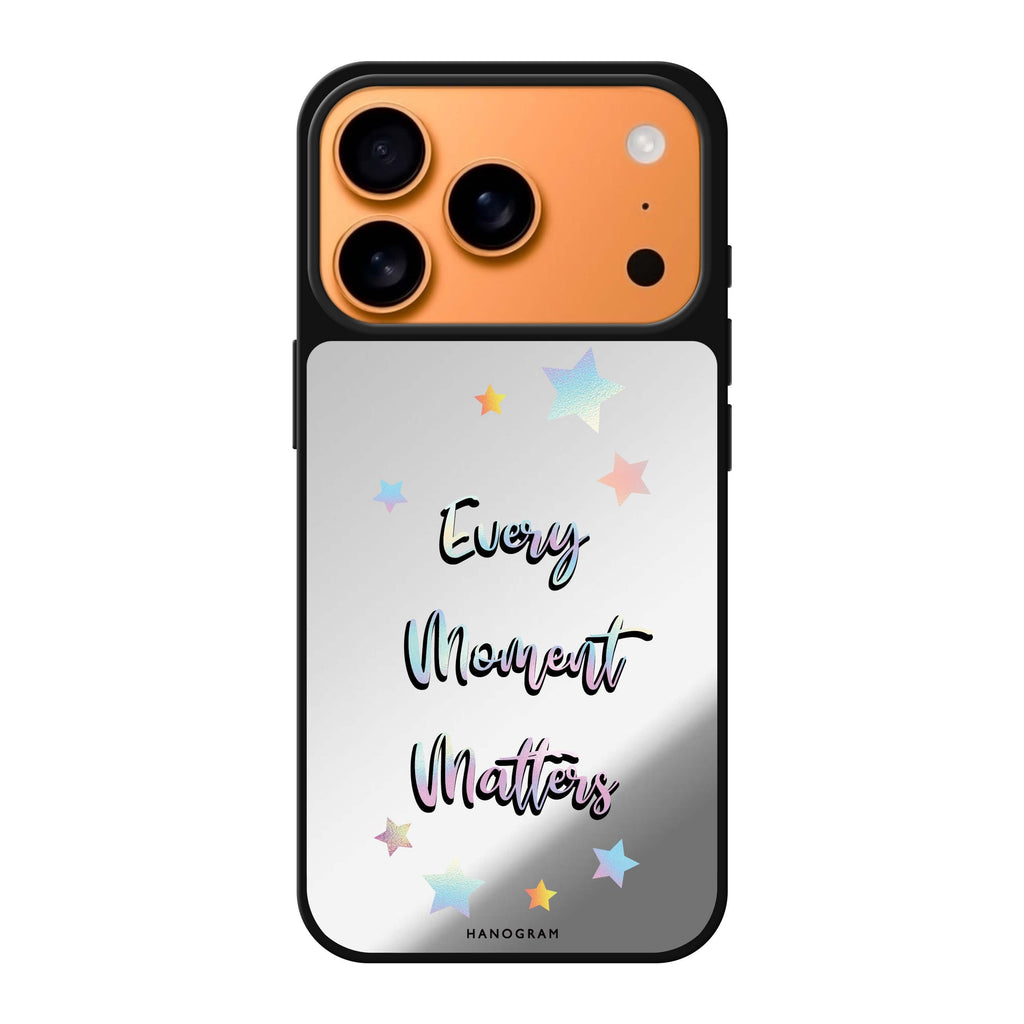 Every moment matters 文字 iPhone 17 Pro Max 鏡面手機殼主圖