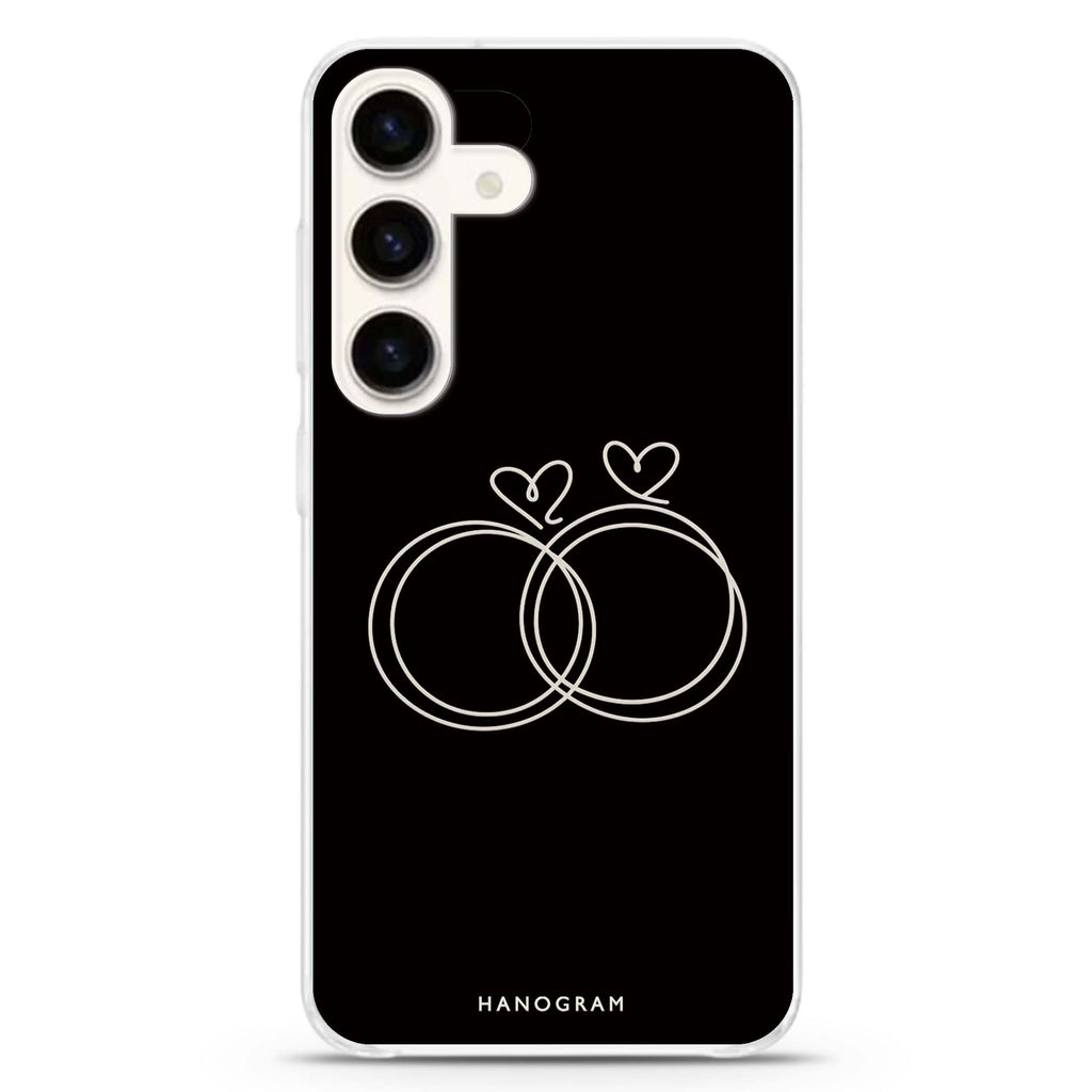 Silver Heartloops Samsung Galaxy 水晶透明保護殼