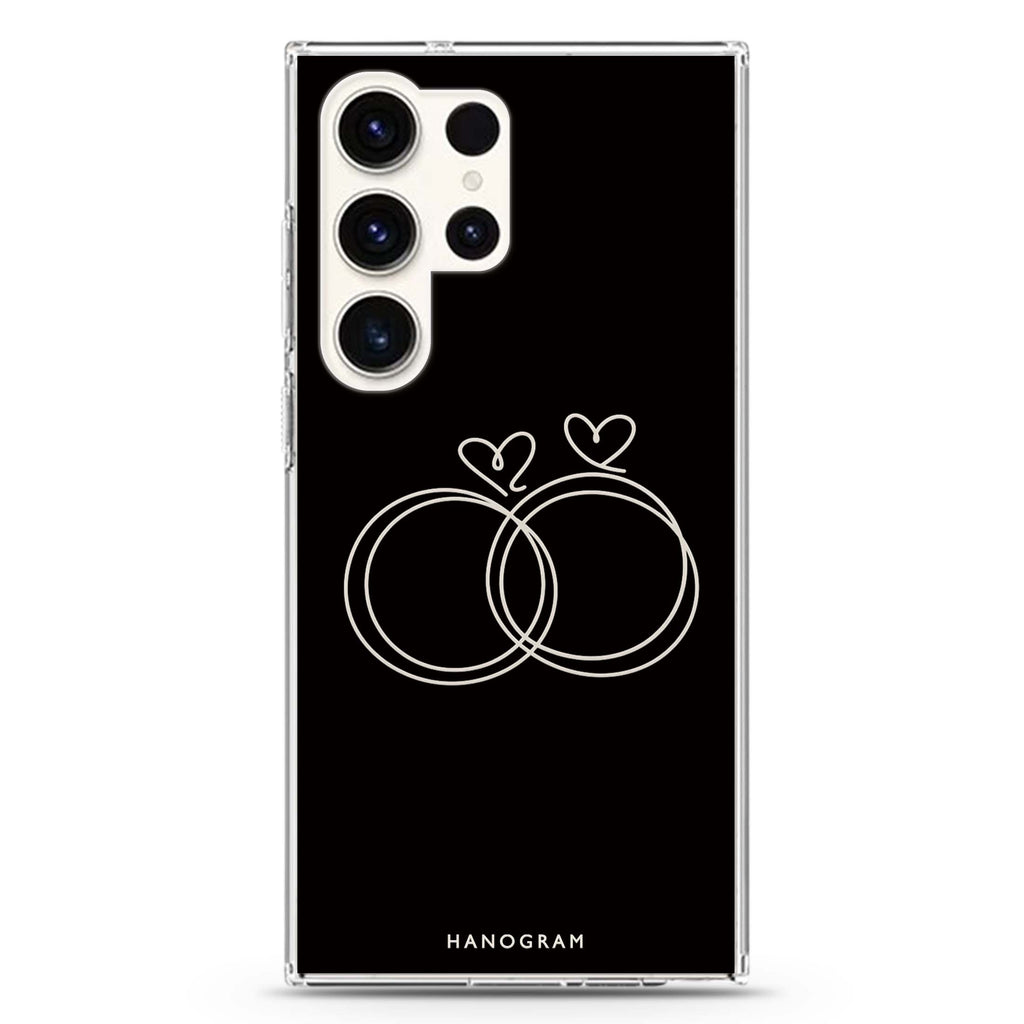 Silver Heartloops Samsung Galaxy 水晶透明保護殼