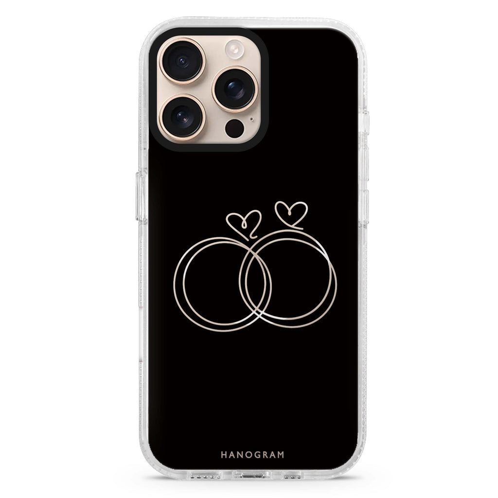 Silver Heartloops Magsafe 兼容水晶透明保護殼