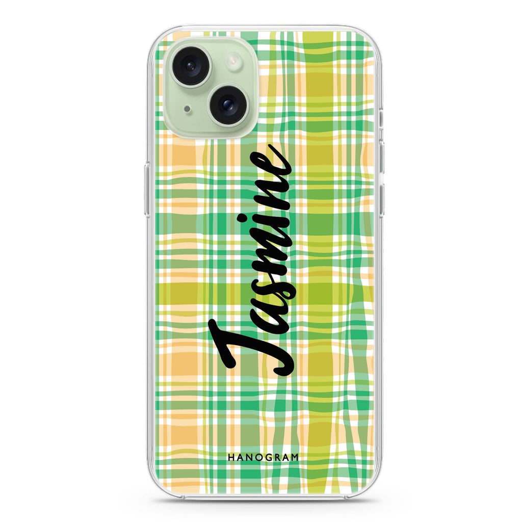 Plaid iPhone 15 Magsafe 兼容水晶透明保護殼