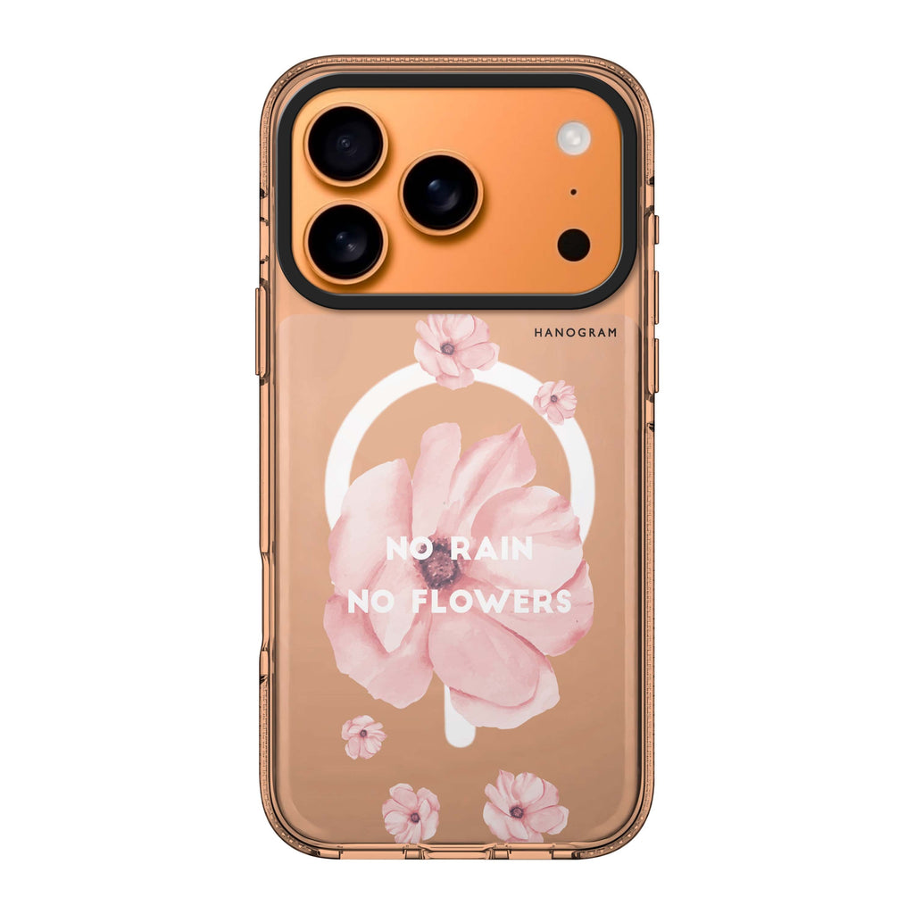 No rain No flowers iPhone 17 Pro Max MagSafe 水晶透明保護殼 花卉圖案設計 圖1