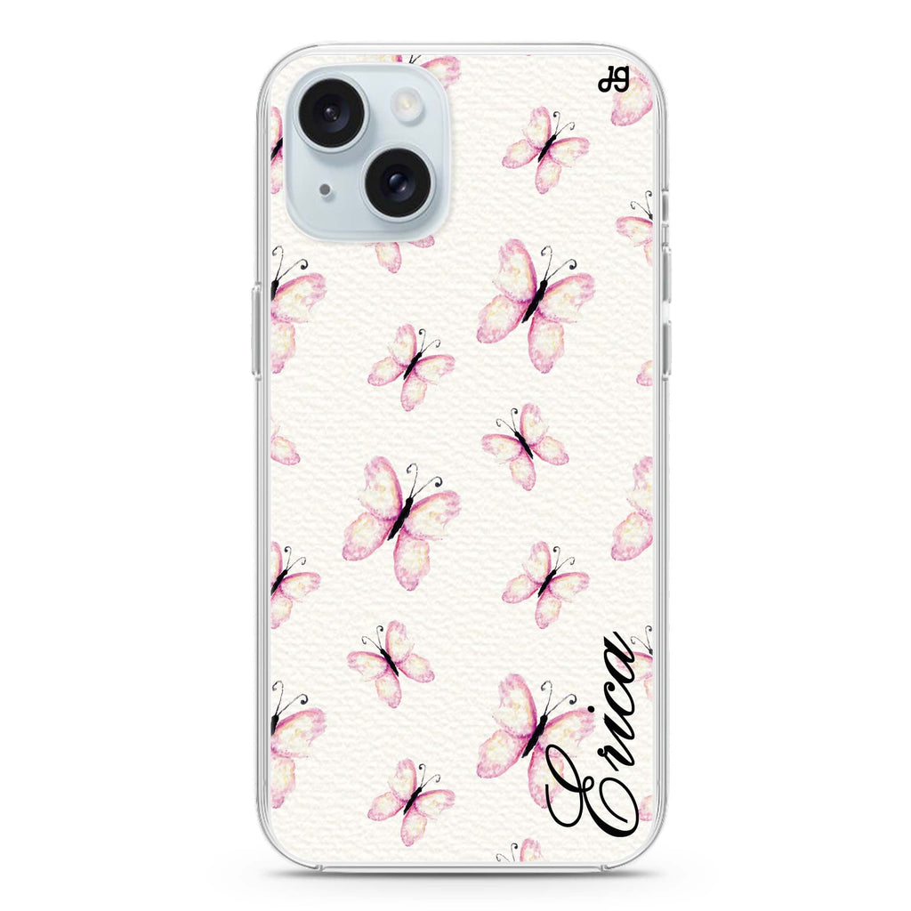 Vintage Butterfly iPhone 15 水晶透明保護殼