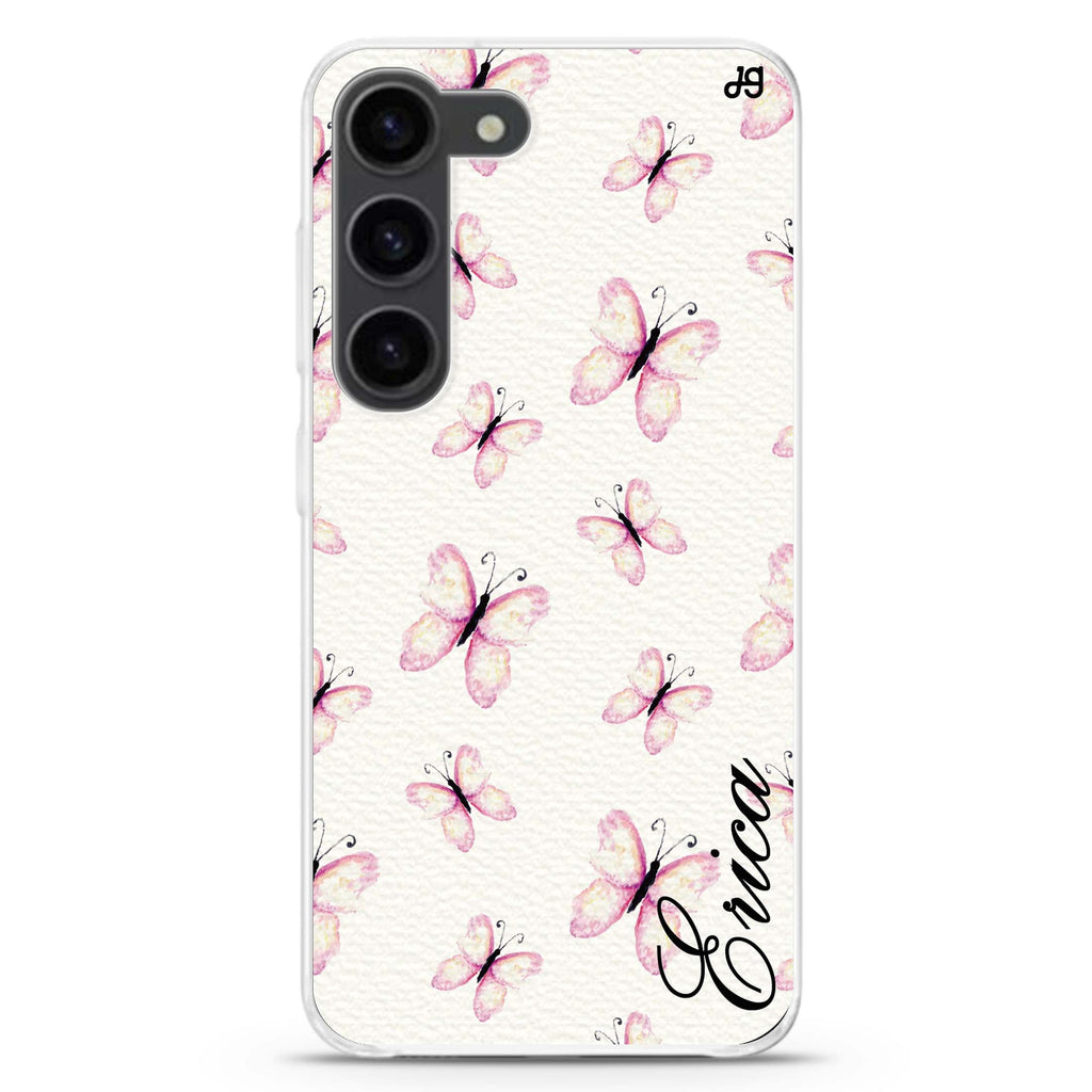 Vintage Butterfly Samsung Galaxy 水晶透明保護殼