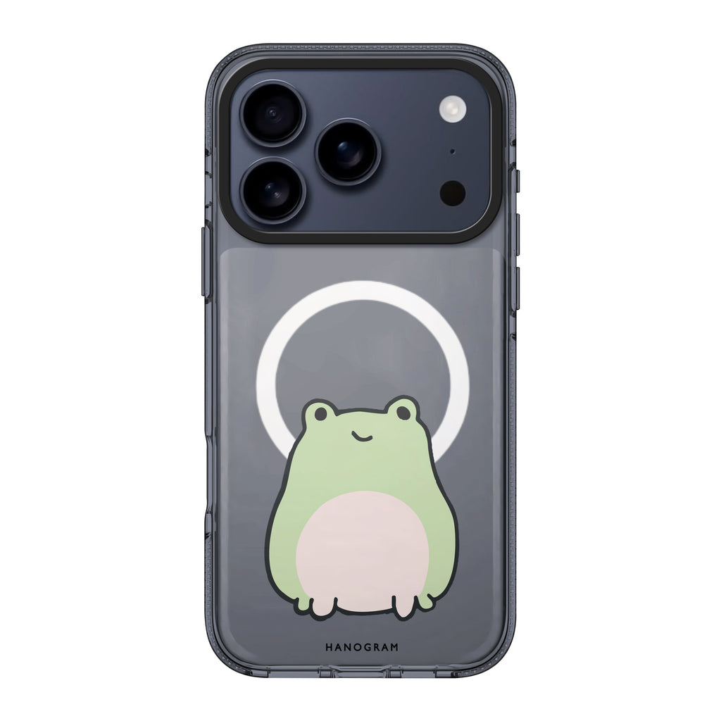 Pastel Froggie iPhone 17 Pro Max MagSafe 水晶透明保護殼 動物圖案設計 圖1
