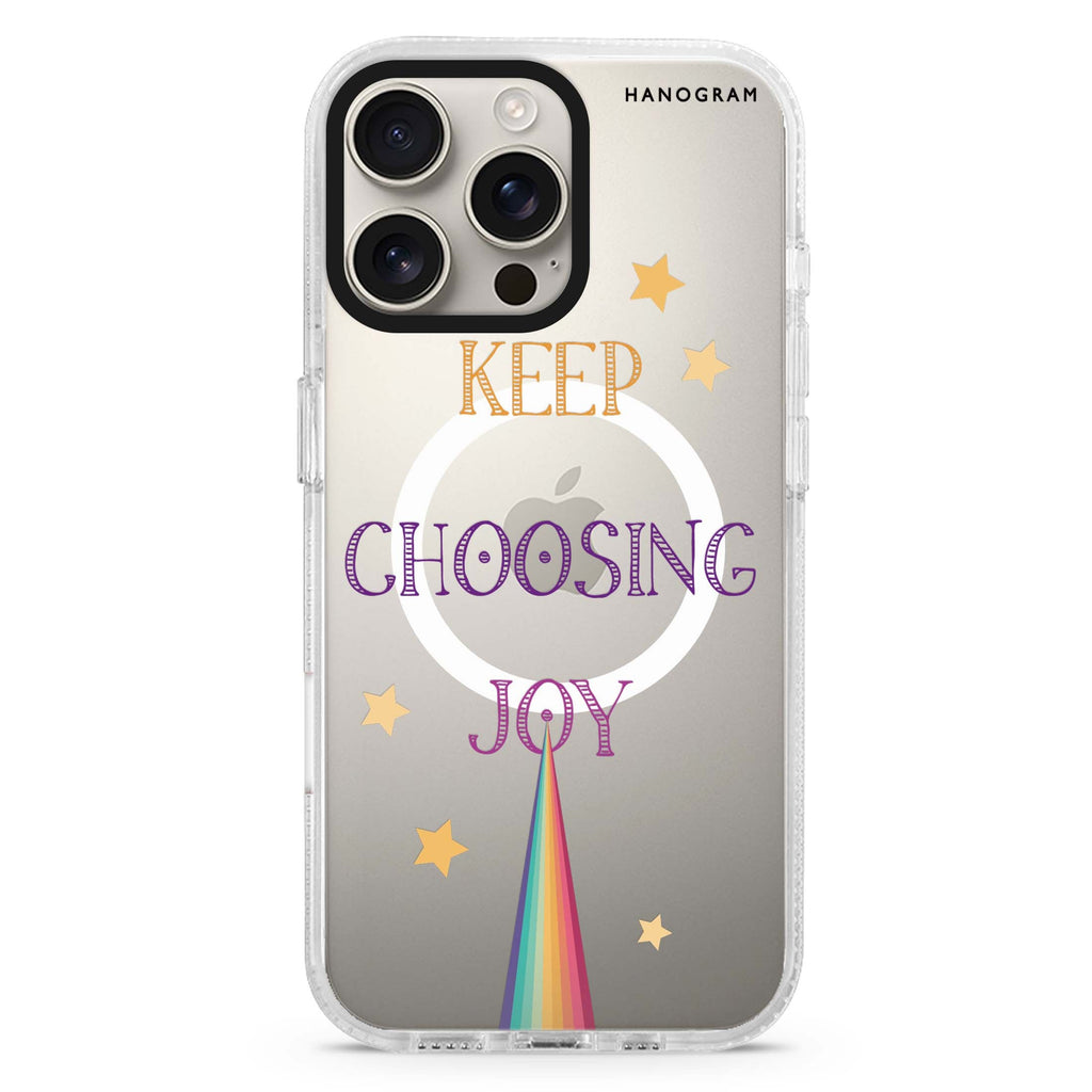 Keep choosing joy Magsafe 兼容水晶透明保護殼