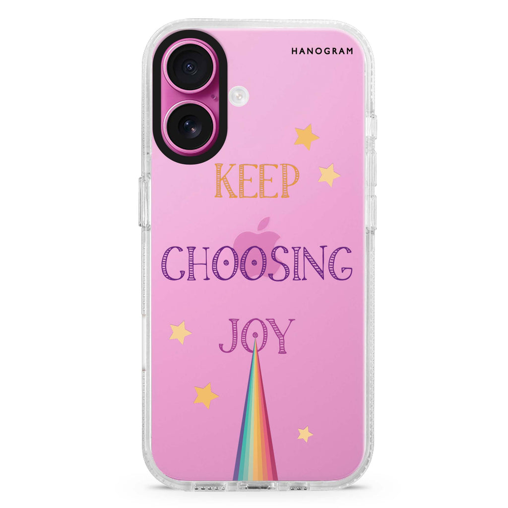 Keep choosing joy 水晶透明保護殼
