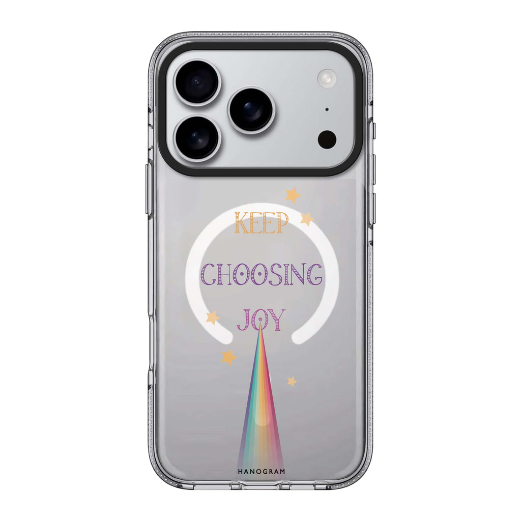 Keep choosing joy iPhone 17 Pro Max MagSafe 水晶透明保護殼 文字設計設計 圖1