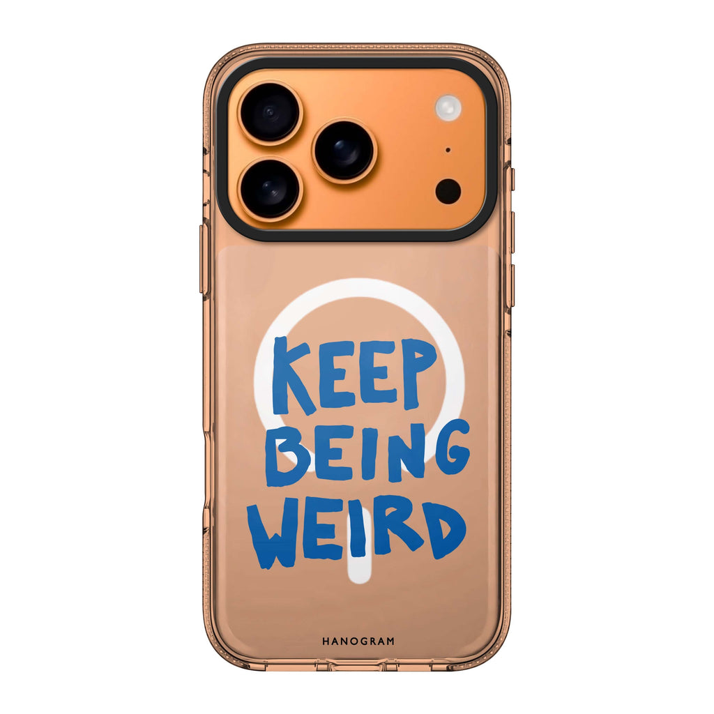 Keep Being Weird iPhone 17 Pro Max MagSafe 水晶透明保護殼 文字設計設計 圖1
