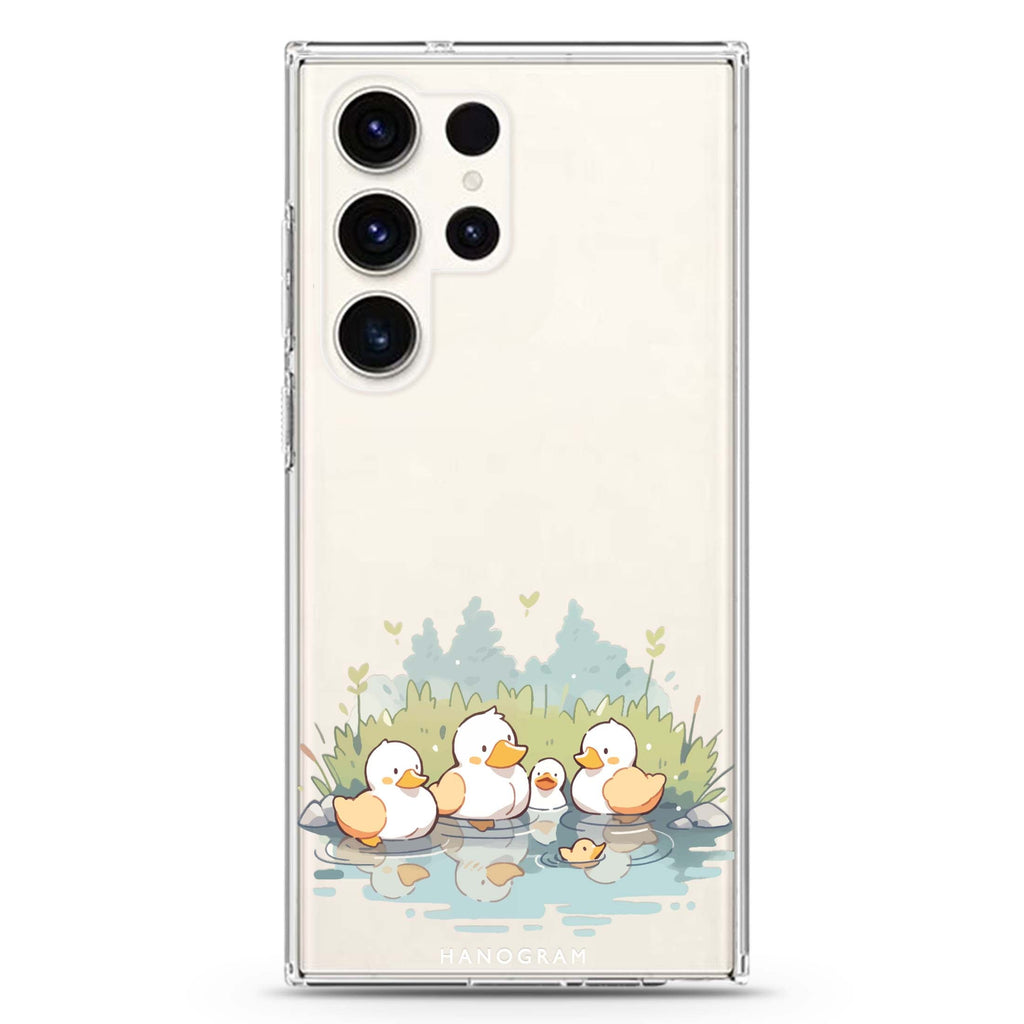 River Duck Delight Samsung Galaxy Ultra 透明保護殼，適用 S26/S25/S24/S23 Ultra，圖1