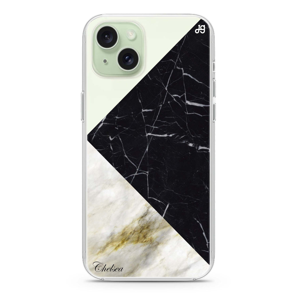 Marble Mix iPhone 15 Plus Magsafe 兼容水晶透明保護殼