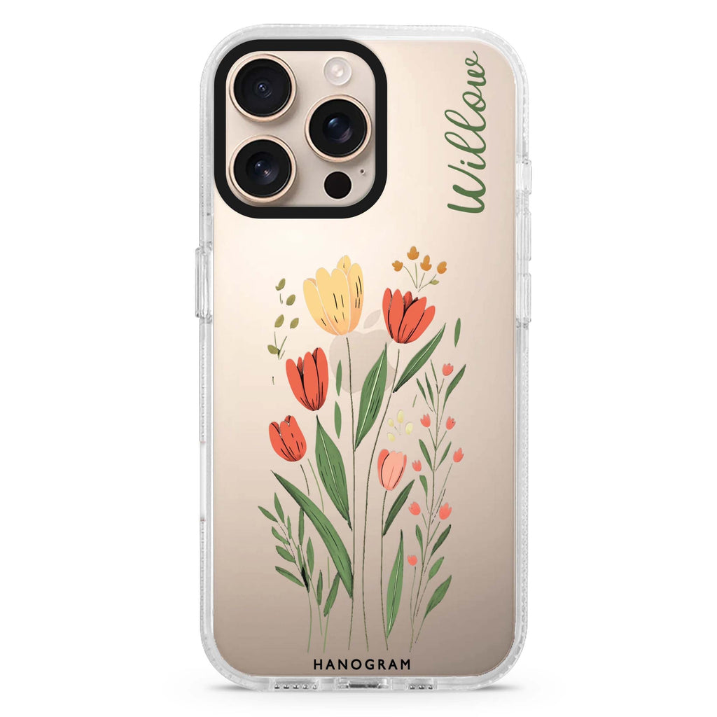Tulip Cutouts Magsafe 兼容水晶透明保護殼