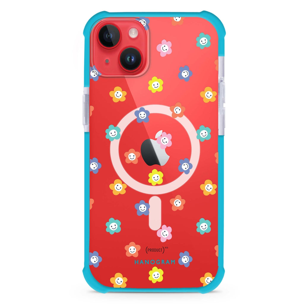 Little Smile Flowers iPhone 15 Plus Magsafe 兼容超強防摔保護殼