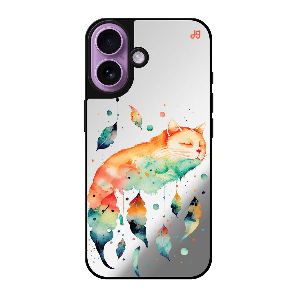 Reflective iPhone 16 Mirror Case –A Dream Cat Design