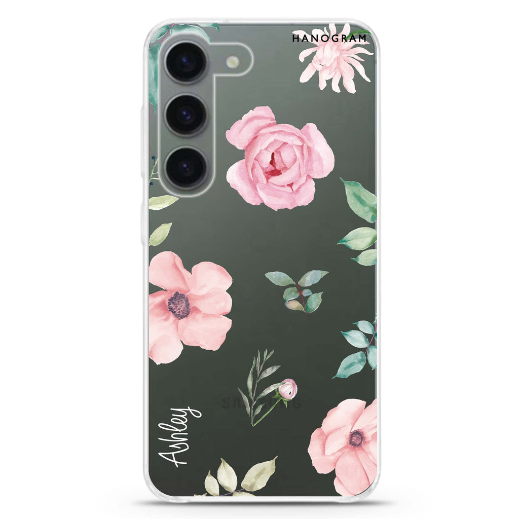 Rose Flower Samsung Galaxy 水晶透明保護殼