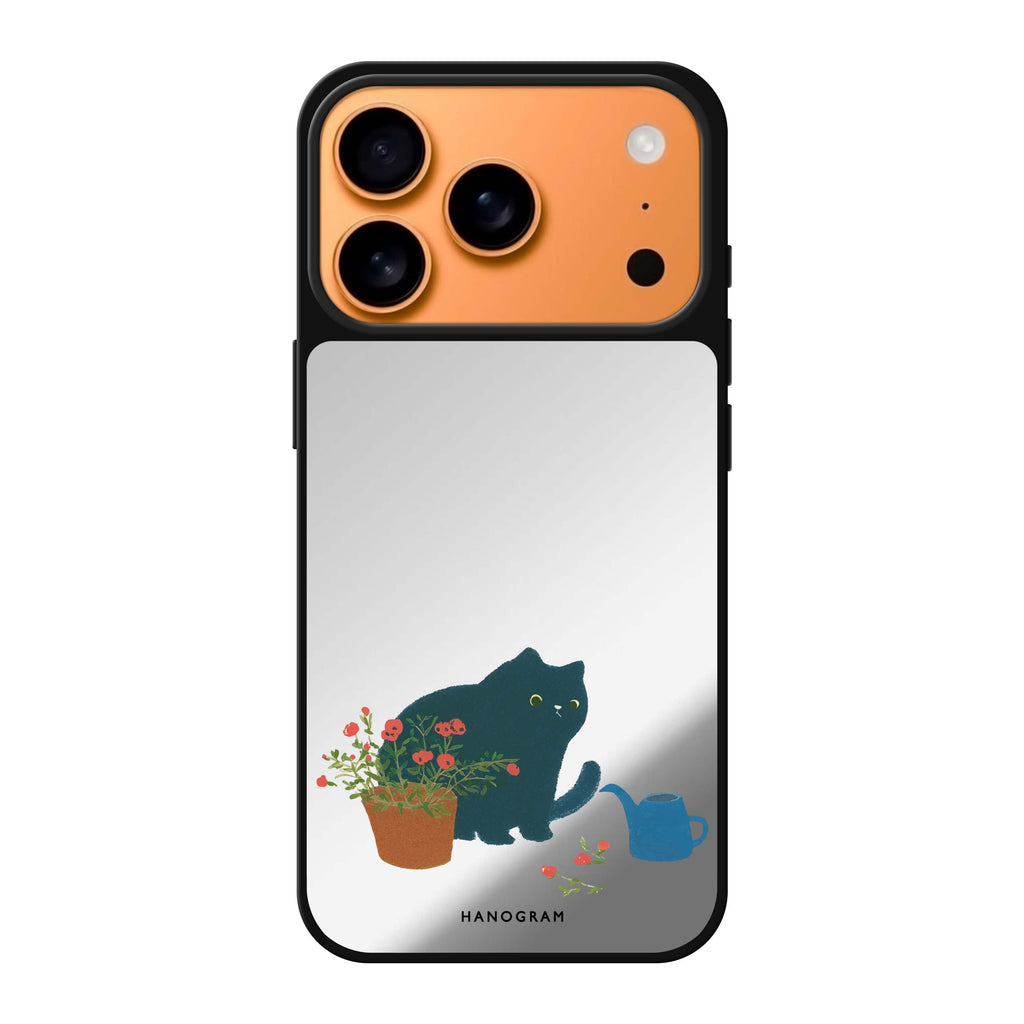 Bloom Keeper Cat 貓咪花卉 iPhone 17 Pro Max 鏡面手機殼主圖