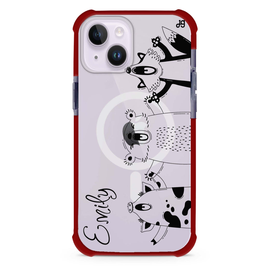 Funny Animals iPhone 15 Plus Magsafe 兼容超強防摔保護殼