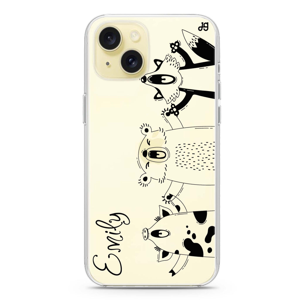 Funny Animals iPhone 15 plus 水晶透明保護殼