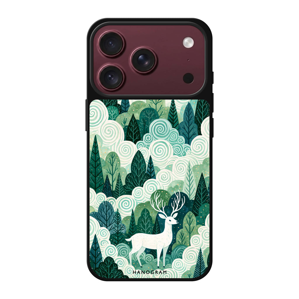 Spiralwood White Stag 鏡面手機殼