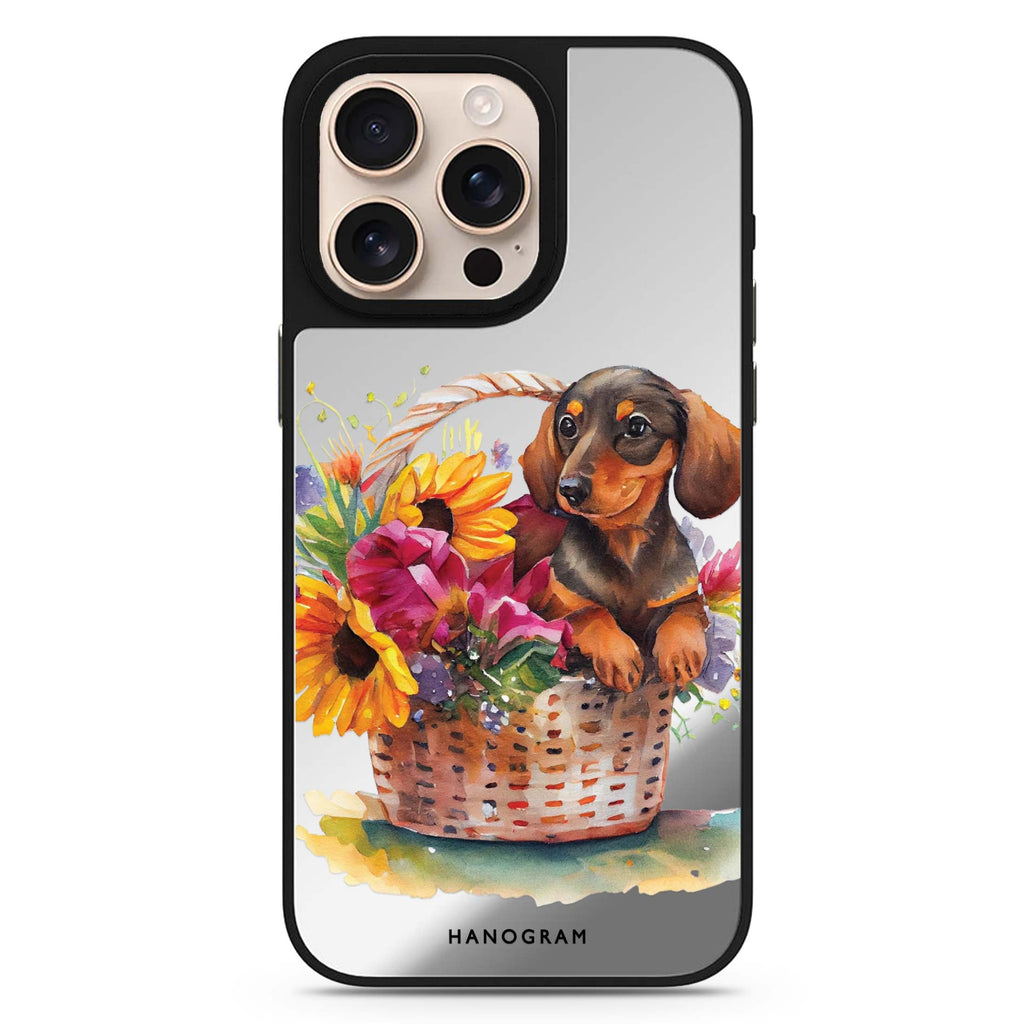 Floral & Dog 鏡面手機殼