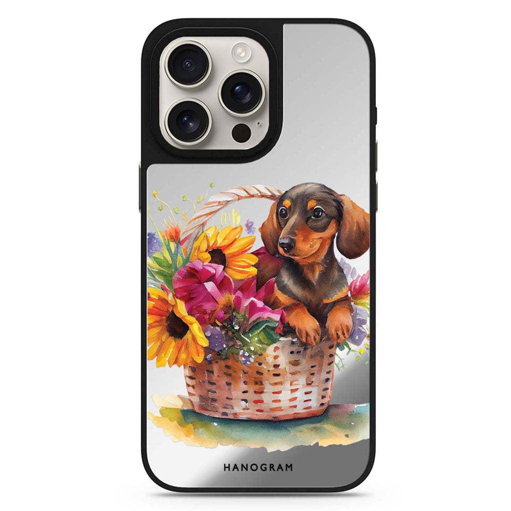 Floral & Dog 鏡面手機殼