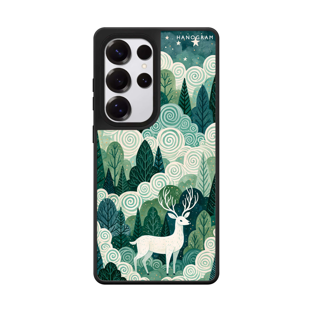 Spiralwood White Stag Samsung Galaxy 鏡面手機殼