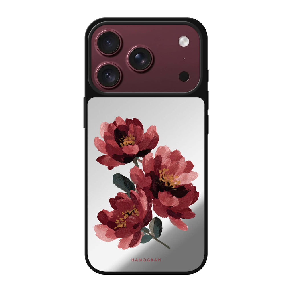 Crimson Peony 鏡面手機殼