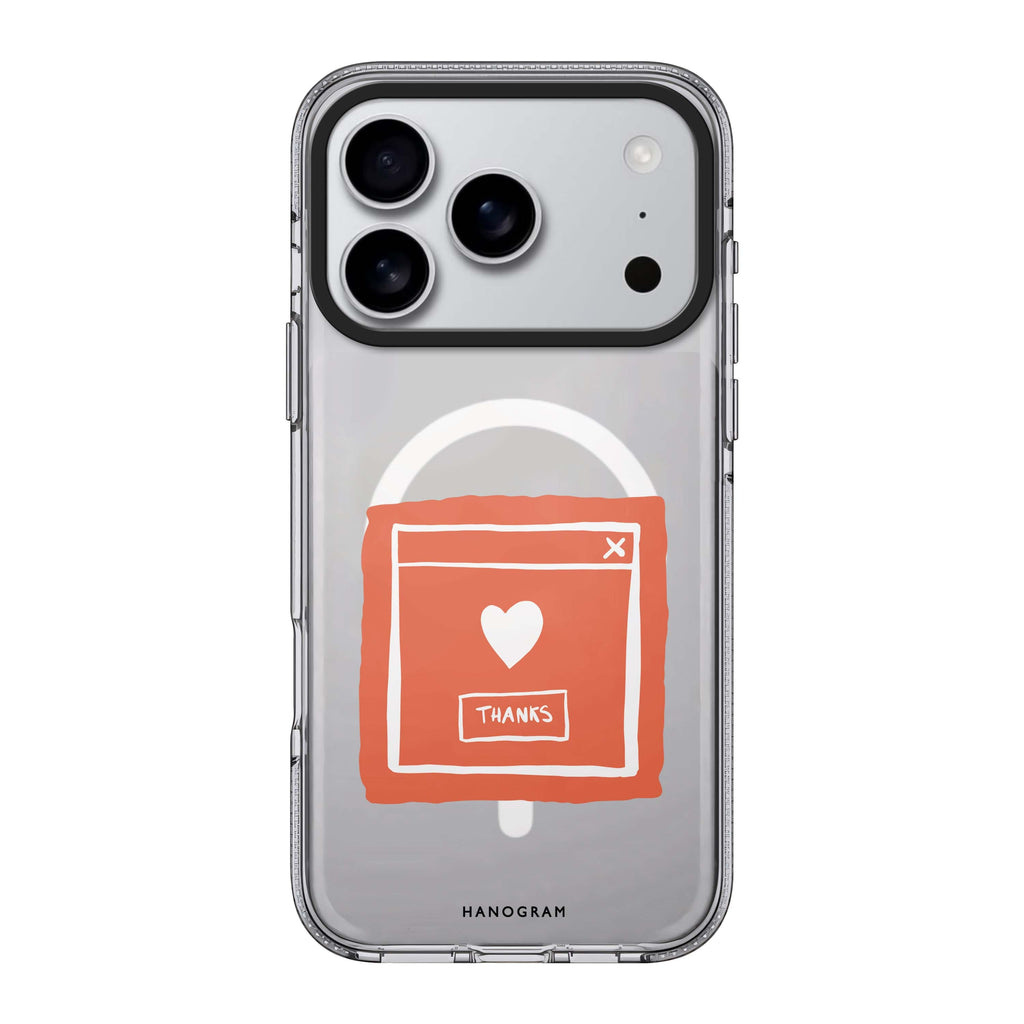 Sweet THANKS iPhone 17 Pro Max MagSafe 水晶透明保護殼 文字設計設計 圖1