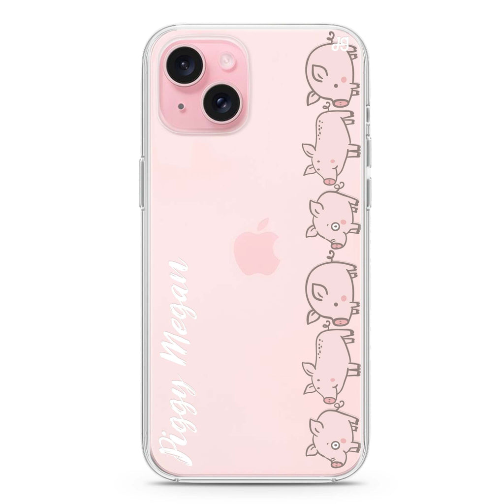 Piggy Corps iPhone 15 plus 水晶透明保護殼