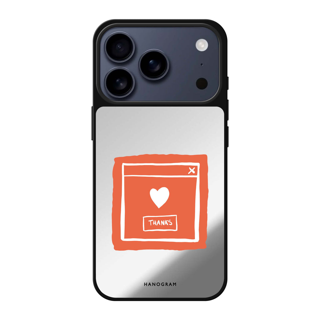Sweet THANKS 文字 iPhone 17 Pro Max 鏡面手機殼主圖