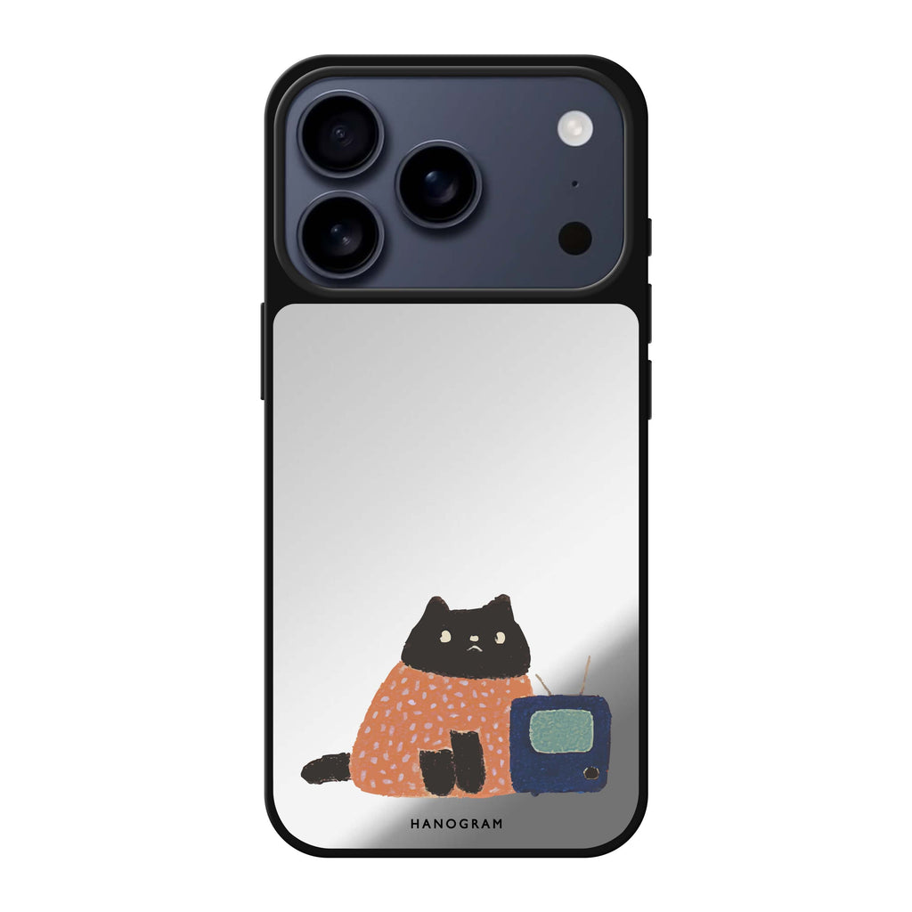 Whiskerflix Night 動物 iPhone 17 Pro Max 鏡面手機殼主圖