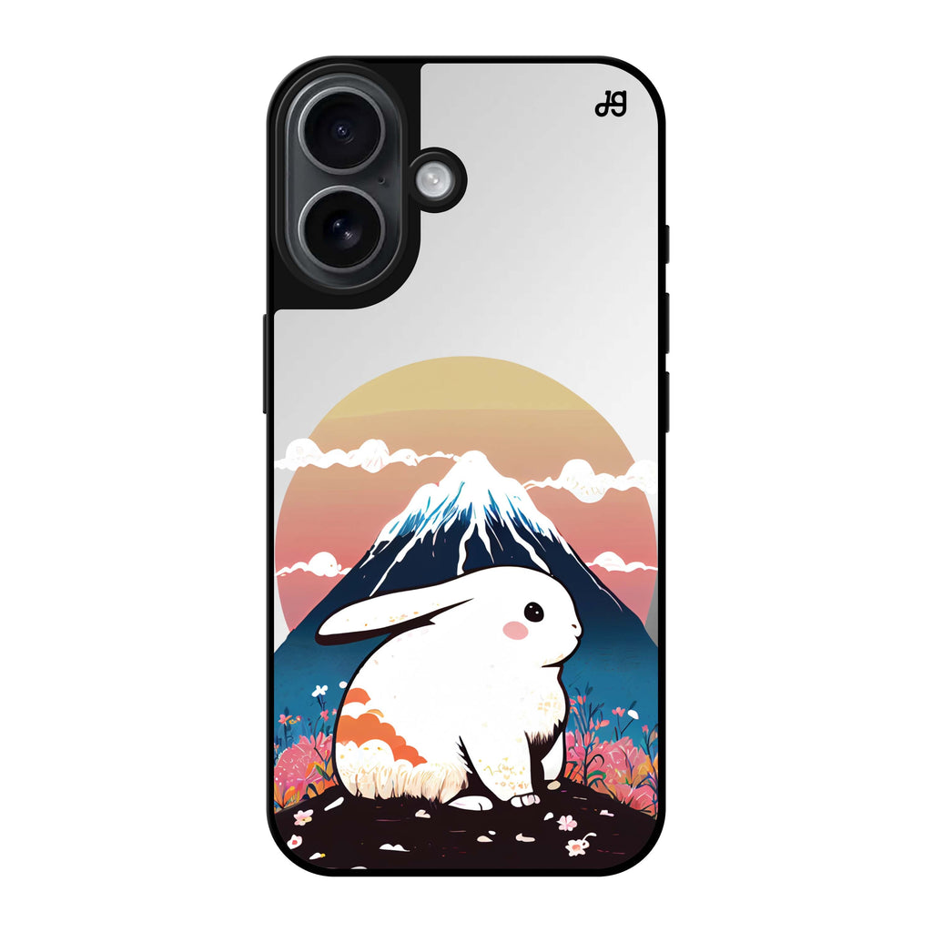 Reflective iPhone 16 Mirror Case –Travel Rabbit Design