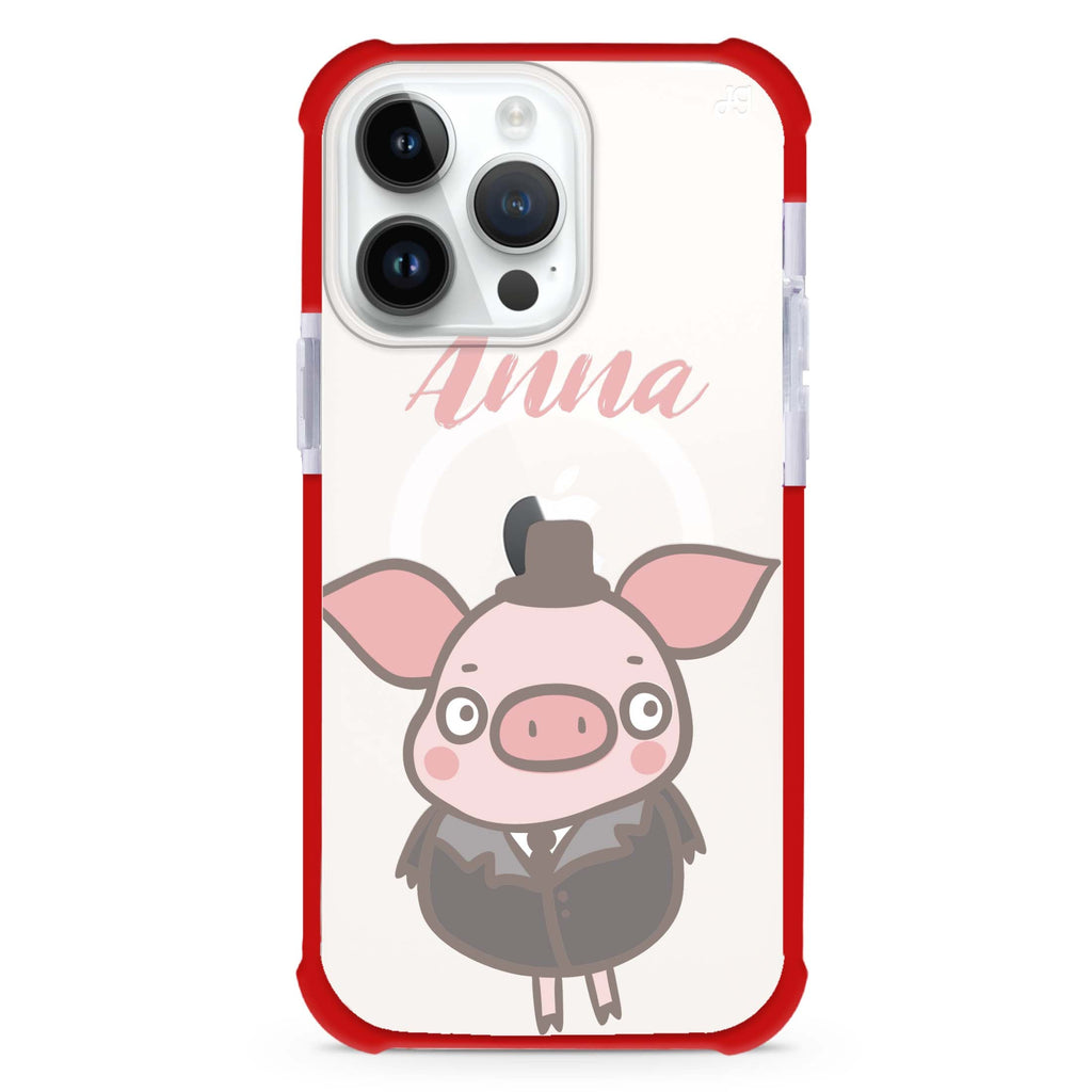 Funny Piggy iPhone Magsafe 兼容超強防摔保護殼