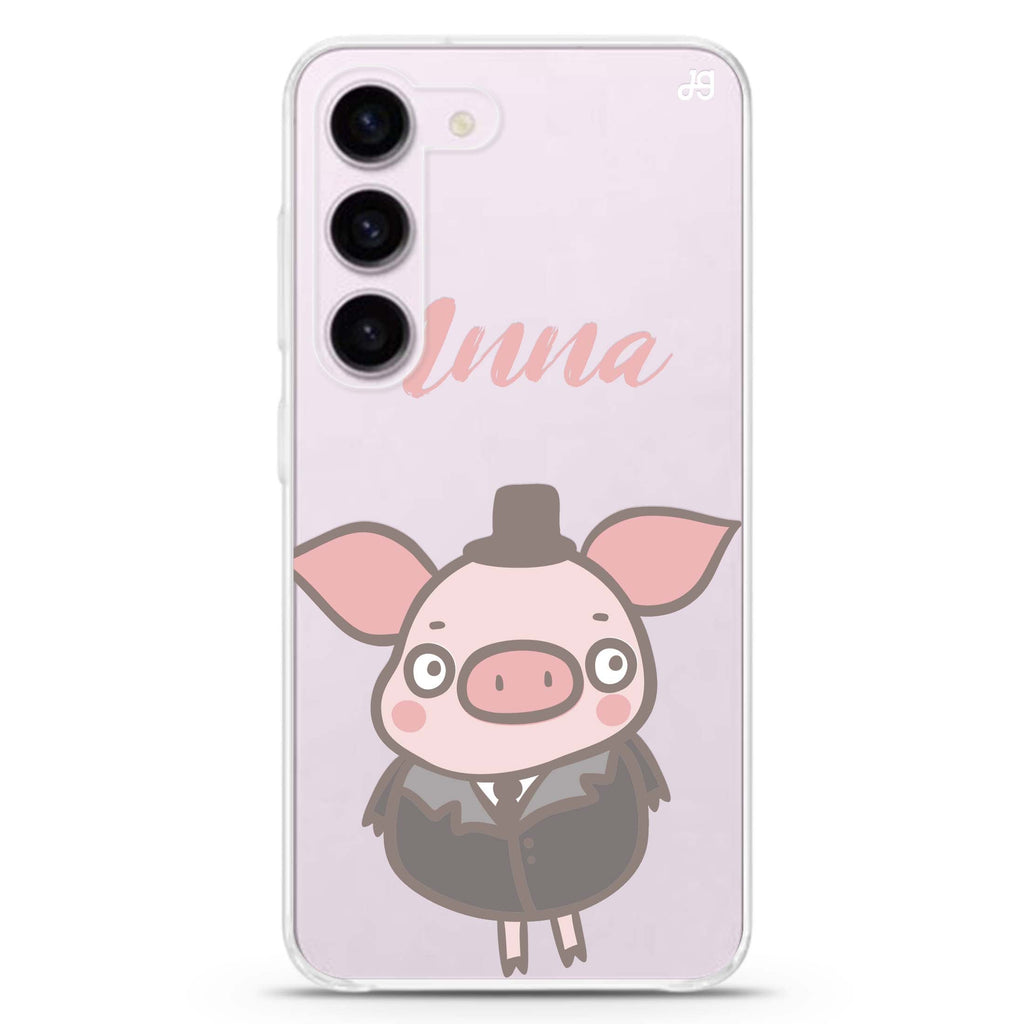 Funny Piggy Samsung Galaxy 水晶透明保護殼