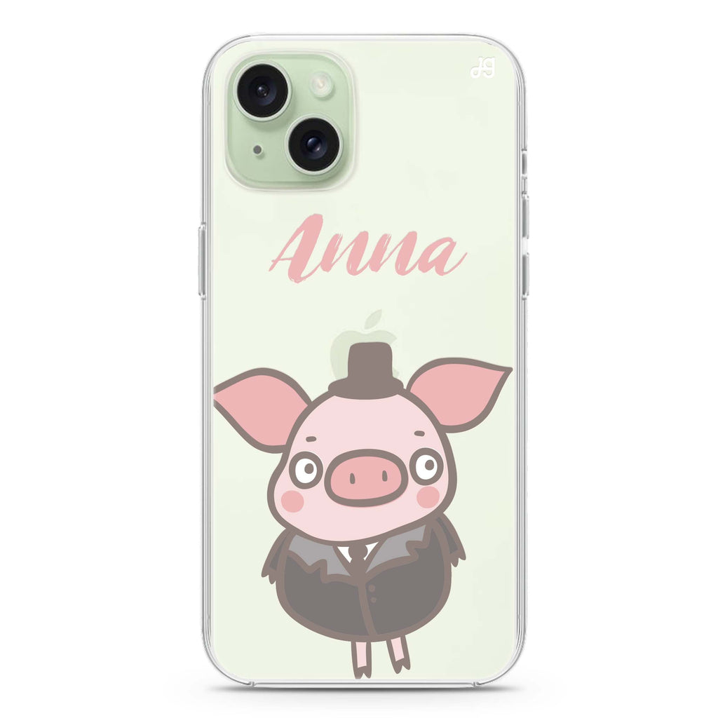 Funny Piggy iPhone 15 水晶透明保護殼