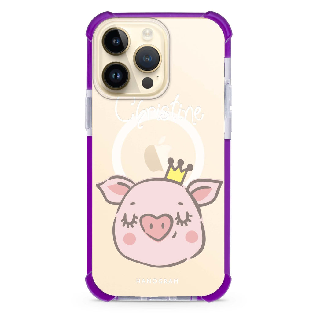Piggy Queen iPhone Magsafe 兼容超強防摔保護殼