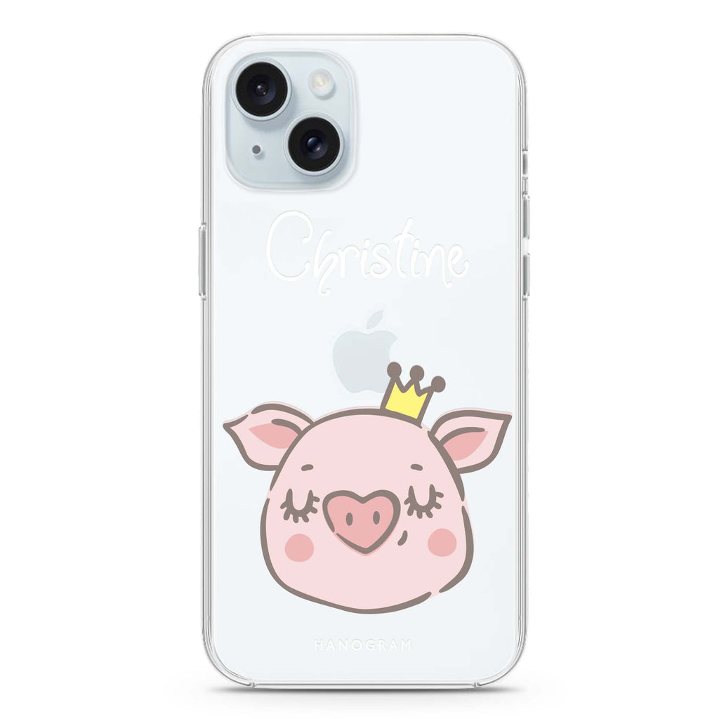 Piggy Queen iPhone 15 plus 水晶透明保護殼