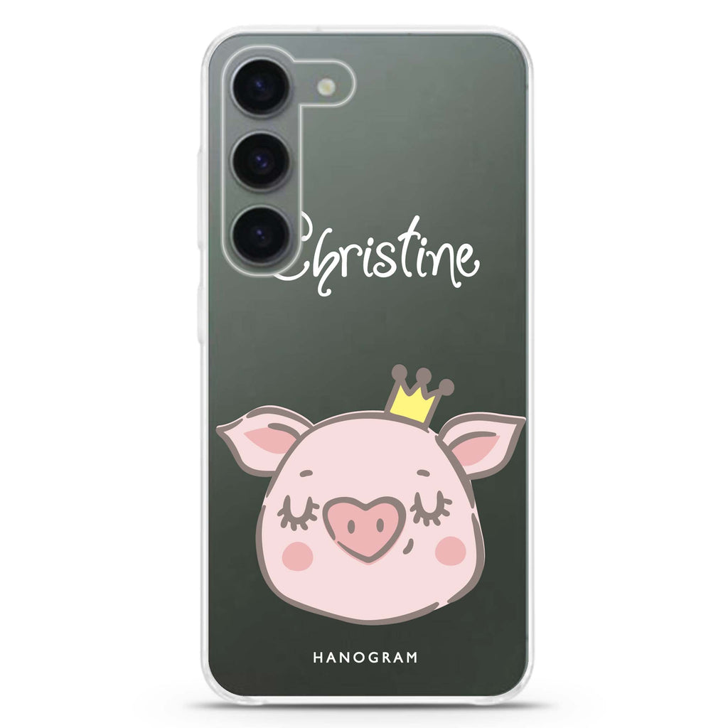 Piggy Queen Samsung Galaxy 水晶透明保護殼