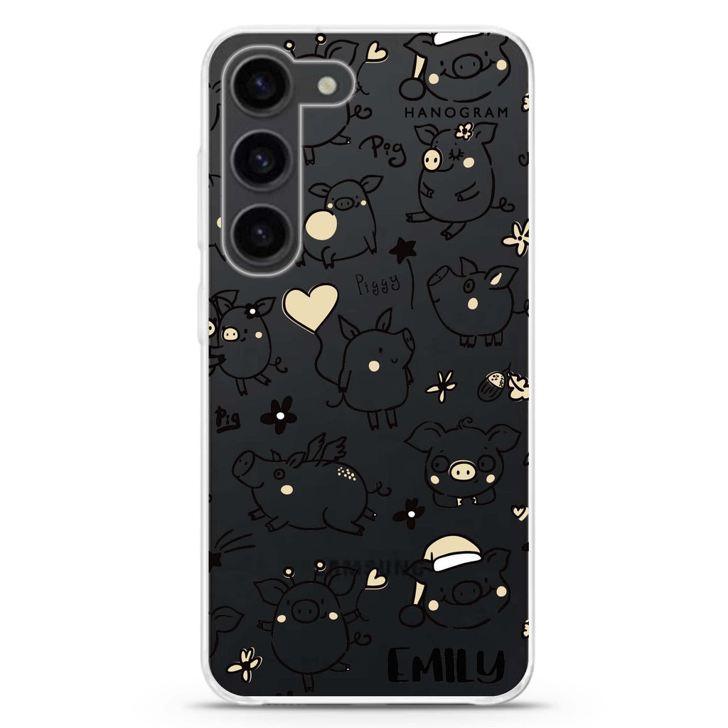 Lovely Piggy Samsung Galaxy 水晶透明保護殼