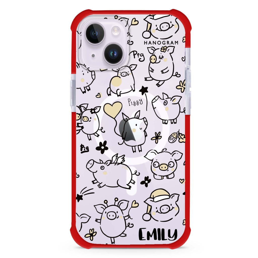 Lovely Piggy iPhone 15 Plus Magsafe 兼容超強防摔保護殼